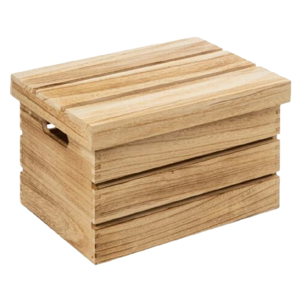 Rustiek Houten Opbergkrat met Deksel